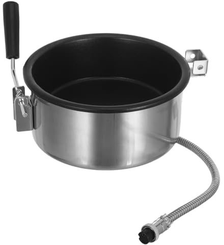 SOLUSTRE Ersatz Popcornkessel Antihaftbeschichtet 237 Ml Popcorntopf Metall Gewerbliche Popcornmaschine Zubehör für Handkurbel und Heimgebrauch