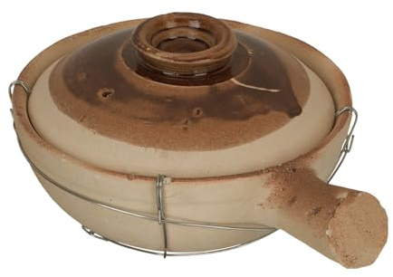 JOINPAYA 0.5l Cooking Pot Made of China Clay and Iron with Energy Gathering Heating and Easy to Clean Features, for Home Cooking and Stewing Rice Or Noodles