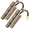 melasta 2 Pack 2/3A 8.4V NiMH Akku 1600mAh Butterfly Nunchuck Airsoft Batterie Akku Pack Kompatibel mit Mini Tamiya-Anschluss für Airsoft-Luftgewehr