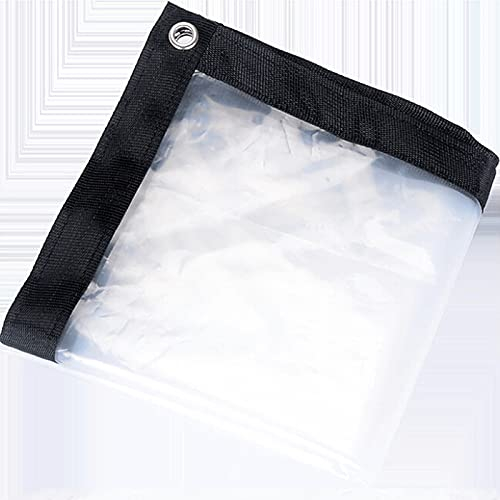 Sureh 2 x 4 m wasserdichte transparente Plane mit Ösen, Vordächer und Planen, strapazierfähige, transparente, wetterfeste Plane, faltbar, Pflanzendach, Regenschutz, Seil enthalten