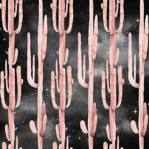 Posterazzi PDXGI073CBLACKSMALL Coral Cactus Nights Pattern Photo Print, 12 x 12, Multi