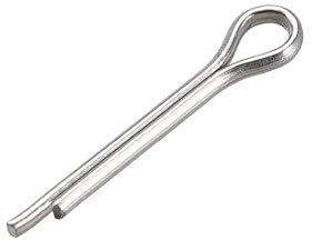 sourcing map Geteilter Splint - 1,5 mm x 10 mm 304 Edelstahl 2-Zinken silberfarbener Befestigungsclip Schlüssel 30 Stück
