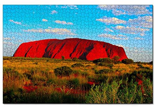 Australien Uluru Ayers Rock 1000 Teiliges Puzzle für Erwachsene und Familien Reise Geschenk Souvenir aus Holz 30x20 Zoll