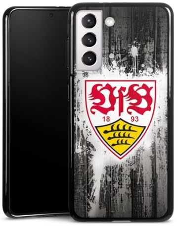 Silikon Hülle kompatibel mit Samsung Galaxy S21 5G Case schwarz Handyhülle VfB Stuttgart Offizielles Lizenzprodukt Bundesliga