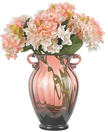 cn-Knight 6pcs Künstliche Hortensien,46 cm Langer Stiel,Seide,Hortensien,für Heimdekoration,Tafelaufsätze,DIY,Hochzeit,Brautstrauß,Rosa