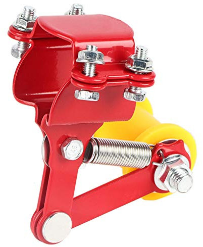 Tendeur de chaîne universel pour moto - Réglage automatique pour la plupart des motos - Rouge.