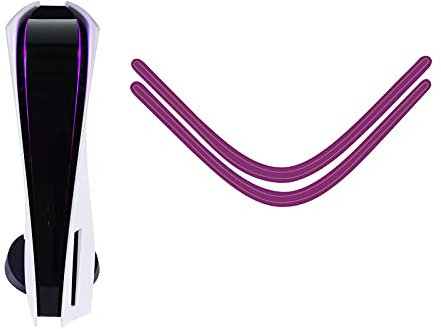 MEYING Aufkleber für PS5-Controller, Premium Vinyl, Wiederverwendbar, LED Sticker, Light Bar, Schimmernd, Blasslila, Modern, Innenbereich, PS5-Besitzer, Deutschland