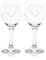 EIO Gifts Personalised Heart and Name Wine Glass Gift Set in Silk Lined Presentation Boxes - Enter Your Custom Engraving