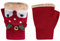 Halbfinger Handschuhe Junge Mädchen Strickhandschuhe Plüschfutter Flip-Top Handschuhe Fäustlinge Winddicht Fausthandschuhe Cartoon Kinderhandschuhe Gestrickte Handwärmer Gloves für 3-7 Jahre Kinder