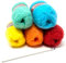 Camtiac Twister-Fluffy Häkelgarn super weiches Strickgarn Regenbogen Farben: Sonnengelb-22 Orange-28 Rot-35 Türkis-62 Grün-72 5x50g