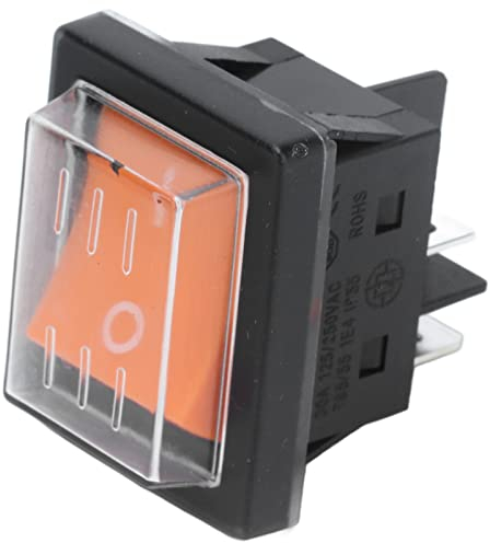 Ein-Aus Kippschalter 4 polig 125/250 VAC 30A 4 Polig Wippschalter ABS Wasserdicht Bootstyp Schalter mit LED Licht für Häuser, Industrie,DIY