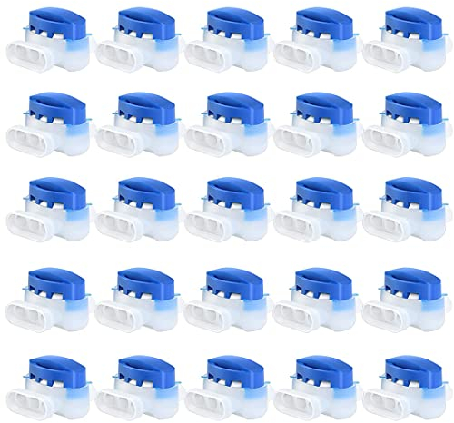 VIVIIHOO Connecteur de câble de Tondeuse à Gazon robotique, connecteur de Fil de Tondeuse à Gazon avec Remplissage de Gel, connecteur de câble étanche pour Tondeuse à Gazon (25 pièces)