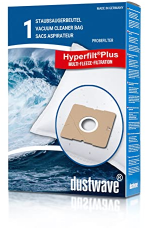 Dustwave® 1 sacchetto per aspirapolvere Bestron DS1800S 1800 Watt, grigio – altamente efficiente con chiusura igienica, made in Germany