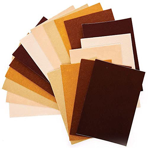Baker Ross FX201 Selbstklebende Filz Platten in 6 Hautfarben-18er Pack, 22 cm x 15 cm Filzplatte, Hautfarbenes Bastelmaterial für Kinder und Erwachsene