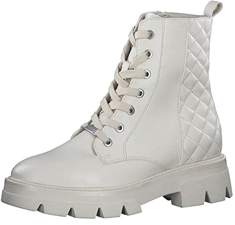 s.Oliver Damen Stiefelette,Schnürboots,Fußbett,Cream,EU 37