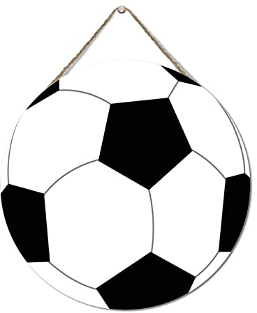 Placas de madera de balón de fútbol personalizadas para niña y niño 2022, letrero colgante de madera rústica, letrero de pared para el hogar, decoración de dormitorio, placa de madera retro vintage,