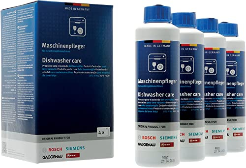 M Shop Italia Limpiador desengrasante rápido para la limpieza del lavavajillas 4 x 250 ml compatible para Bosch Siemens Neff Gaggenau 00311996 ex 00311994 00311997 00311566