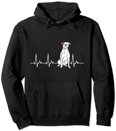 American Bulldog Herzschlag Hund Hunde Pullover Hoodie