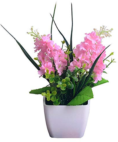 HXSCOO Mini künstliche Hyazinthe Bonsai Garten Büro Café Hochzeit Tischdekoration (Color : pink)