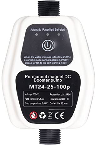 Bomba de Refuerzo de Presión de Agua Bomba de Refuerzo de Ducha Automática Silenciosa para el Hogar 100W 24V 25L