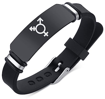 ForeverWill Transgender Armband Einstellbare Silikon Trans Stolz Geschlecht Sysmbol Armreif LGBT Transgender Schmuck für Sie Ihn Transgender Geschenk