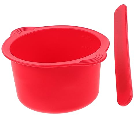 FOMIYES 1satz Silikon Wachswärmer Schüssel Mit Rührstab Hitzebeständiger Wiederverwendbarer Wachsschmelzer Für Haarentfernung Für Salon Und Heimgebrauch