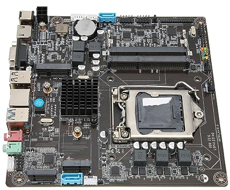 ASHATA Carte Mère LGA 1150, Carte Mère H81 Mini ITX, Prise en des Processeurs Core pour I3 I5 I7 4ème 5ème Génération Dual Channel DDR3 USB 3.0 Onboard 10 100 1000 Mbps LAN