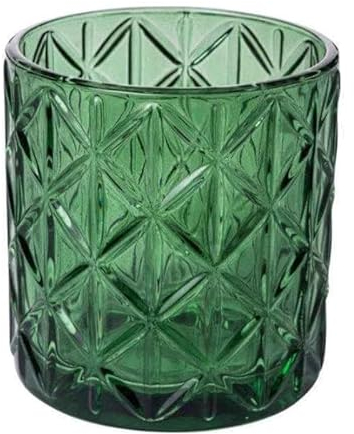 Teelichthalter Noble 10cm. Teelichtglas Windlicht Kerzenglas Kerzenhalter mit Motiv GRÜN