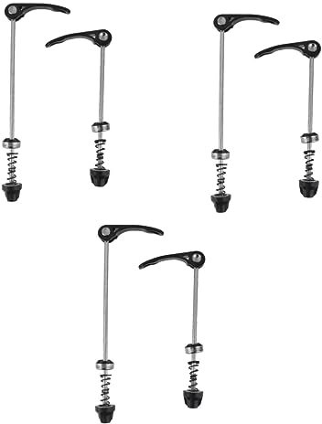 BESPORTBLE 3 Stücke Paar Aluminium Legierung Quick Release Rad Hub Vorne Hinten Spieße Radfahren Teile Schwarz Paar