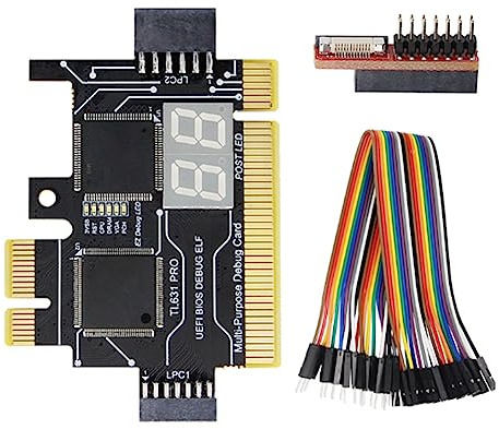 Lisher 1 Piece LPC Analyzer PCI PCI-E Debug Card Post Test Kit Motherboard Diagnostic Board J04 PC+Metal