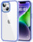 HOOMIL Cover per iPhone 14 Plus, Custodia Anti-Ingiallimento, Antiurto e Anti-Graffi, Retro Rigida Trasparente - Lilla