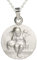 Sicuore Anhänger Engelsmedaille - aus 925er Sterlingsilber - Religiöses Design mit Medaille 20 x 20 mm - 45 cm Kette mit Federringverschluss - in Schatulle, 20x20mm, Sterlingsilber 925, Kein Edelstein