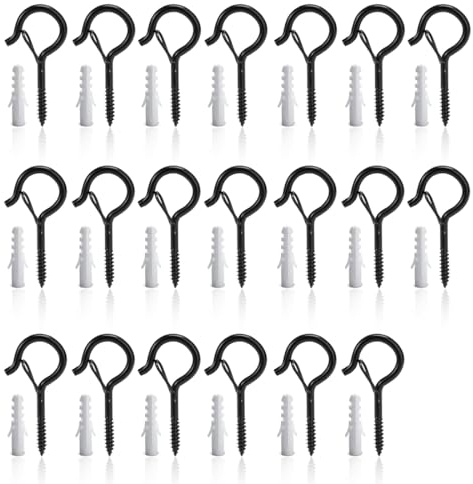 OUDQFCJ 20pcs Ganci Avvitabili Ganci Hanger Ganci a Vite per Soffitto Occhielli a Vite Ganci Magnetici Forti Gancio per Soffitto Gancio Soffitto Ganci Antiruggine Montati