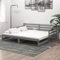 OHOOWOO Ausziehbares Tagesbett 2X(90x200) cm Grau Massivholz Kiefer,