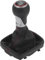 Motoforti Perilla De Cambio De Marchas Manual De 6 Velocidades Con Cubierta Palanca De Cambios De Caja De Cambios Para Audi A3 03-13 Cuero Sintético De Plástico Tono Plateado Mate Rojo Negro