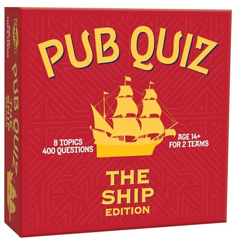 CHEATWELL GAMES The Ship Pub Quiz - 400 Questions - Comes With Answer Pad & Pencils - Ages 14+, Blue and White