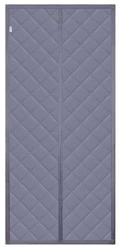 LYtech Thermal Door Curtain 96 x 210cm Magnetic Insulated Door Cover Keep Warm Thermal Door Cover Winter Windproof Insulated Door Curtain Anti Cold Front Door Curtain for Winter Cold Protection Screen