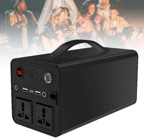Hydravex 300W Portable Power Station, Power Bank with AC Outlet, 25W PD/USB-C Port, Laptop Charger Battery Pack Power Supply, Solar Generator for Outdoor Camping Home Emergency Outage,Black