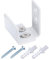 QUARKZMAN Granero Puerta Inferior Suelo Guía, Ajustable U Soporte Al Ras Diseño Inferior Plano Columpio Tapón Carbón Acero Corredizo Granero Puerta Herrajes Kit para Puerta, Blanco
