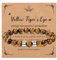 Zysta Personalisiertes Armband Herren Edelstein Perlenarmband Mit Gravur 1-5 Namen Tigerauge Lavastein Stretch Armband Geschenk für Vatertag Valentinstag Weihnachten