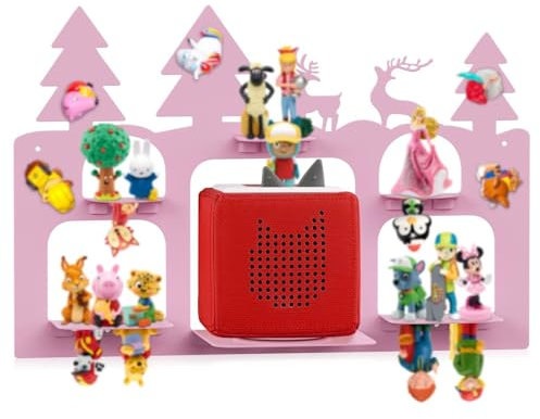 Raweao for Tonies Shelf, Floating Wall Shelf for Toniebox, Metal Magnetic Storage Shelf for Tonies Up to 15-25pcs Display Shelves for Children’s Room Decoration