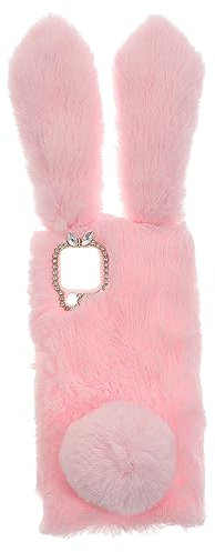 ETHZZLE Plüsch-handyhülle Mit Hasenohren Kompatibel Für Samsung A12//Schutzhülle Aus Hochwertigem Material Robust Gegen Stöße Und Kratzer Tragbar Und Einfach Zu Bedienen