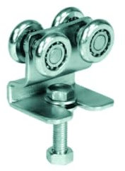 Sellon24® Stahl Tor Bauteile Schiebetür Schiebetor Scheunentor Garage Tür Hängende Tor Rolltor Bodenlaufschiene Garten Laufrollen Führungsrollen 33x34 (8. Vierädriger Rollenapparat H/27-33x34)