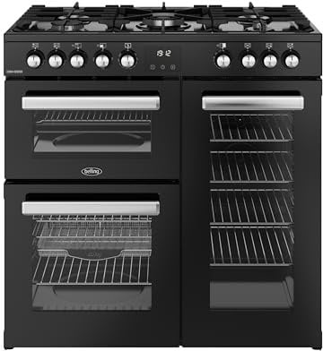 Belling Cookcentre 90cm Dual Fuel Range Cooker - Black