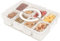 Bosmsaslad Snackbox mit Fächern, 8 Fächern Snackteller mit Deckel, Snackschale mit Griff, Tragbar und Vielseitige Snackbox Organizer, Kinder Obstbox Snackdose für Picknicks und Familientreffen