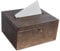 Creative Deco Braune Holzkiste mit Deckel Kartenbox Hochzeit | 29x25x15 cm | Geldgeschenke Holzbox mit Schlitz, Schloss und Schlüssel Geschenkkarten Box Geldbox Briefbox Kasten | Lagerung Spendenbox