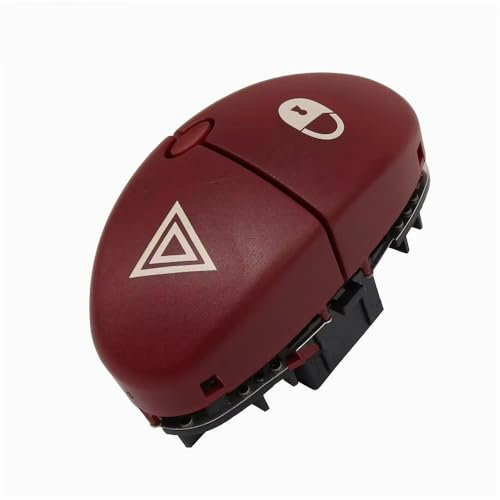 Botón Elevalunas Interruptor Luces Intermitentes Emergencia, Botón Luz Peligro para Peugeot para 206, para 207, para Citroen para C2 6554L0 96403778JK Botón Interruptor Ventana Eléctrica