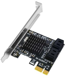 MVOSJFIE Expansion Card PCIE to SATA3.0 Expansion Card 4 Port III 6G for SSD HDD IPFS Mining