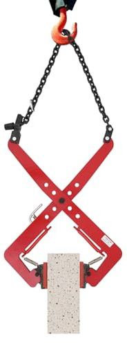 Hubklemme 500kg Tragfähigkeit Steinklemme Rot Legierungsstahl Kran Zange Bagger Greifer 33-70cm