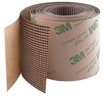 Nastro adesivo per riparare zanzariere, realizzato da nastro 3M, kit di riparazione per piccoli fori e strappi nelle finestre, zanzariere, kit di patch adesive (visibile)